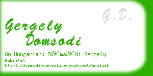 gergely domsodi business card